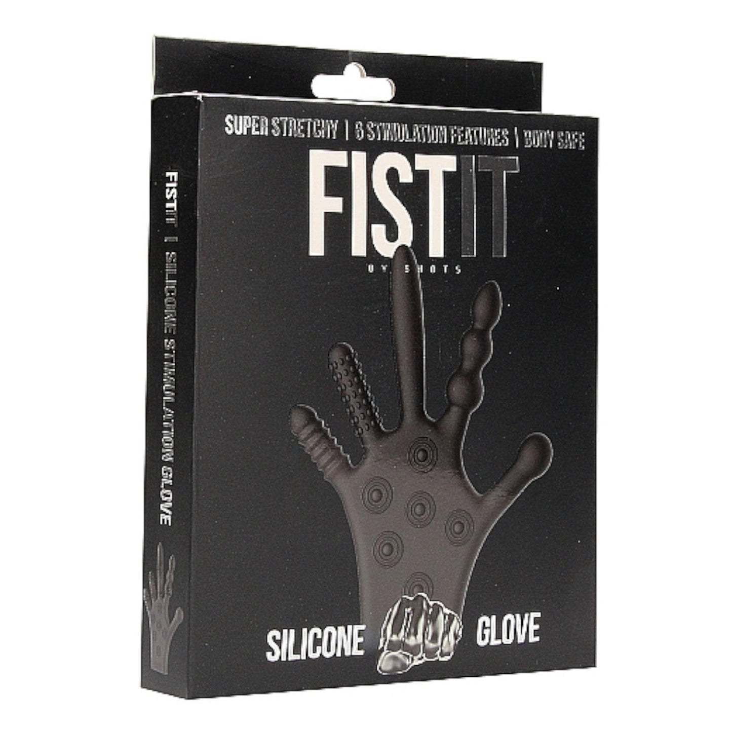 Shots Fist It Silicone Stimulation Glove Black