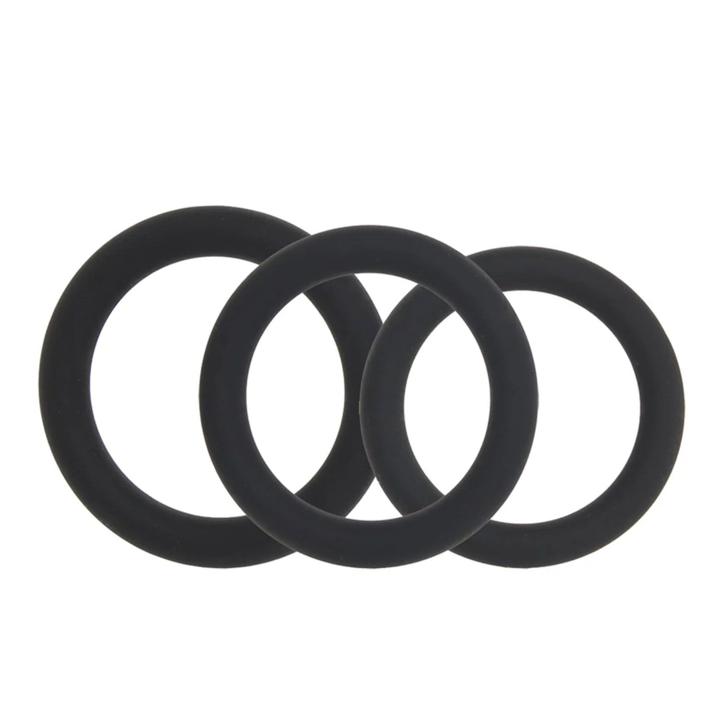 Shots LEVELZ Classic Silicone Cockring Set of 3 XS/S/M Black