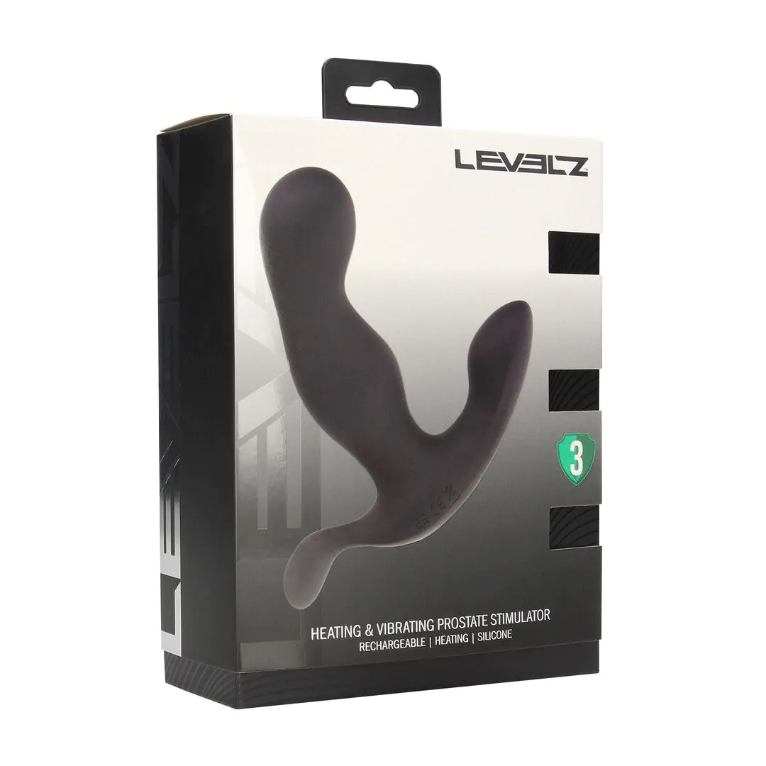 Shots LEVELZ Heating and Vibrating Silicone Prostate Stimulator - Black