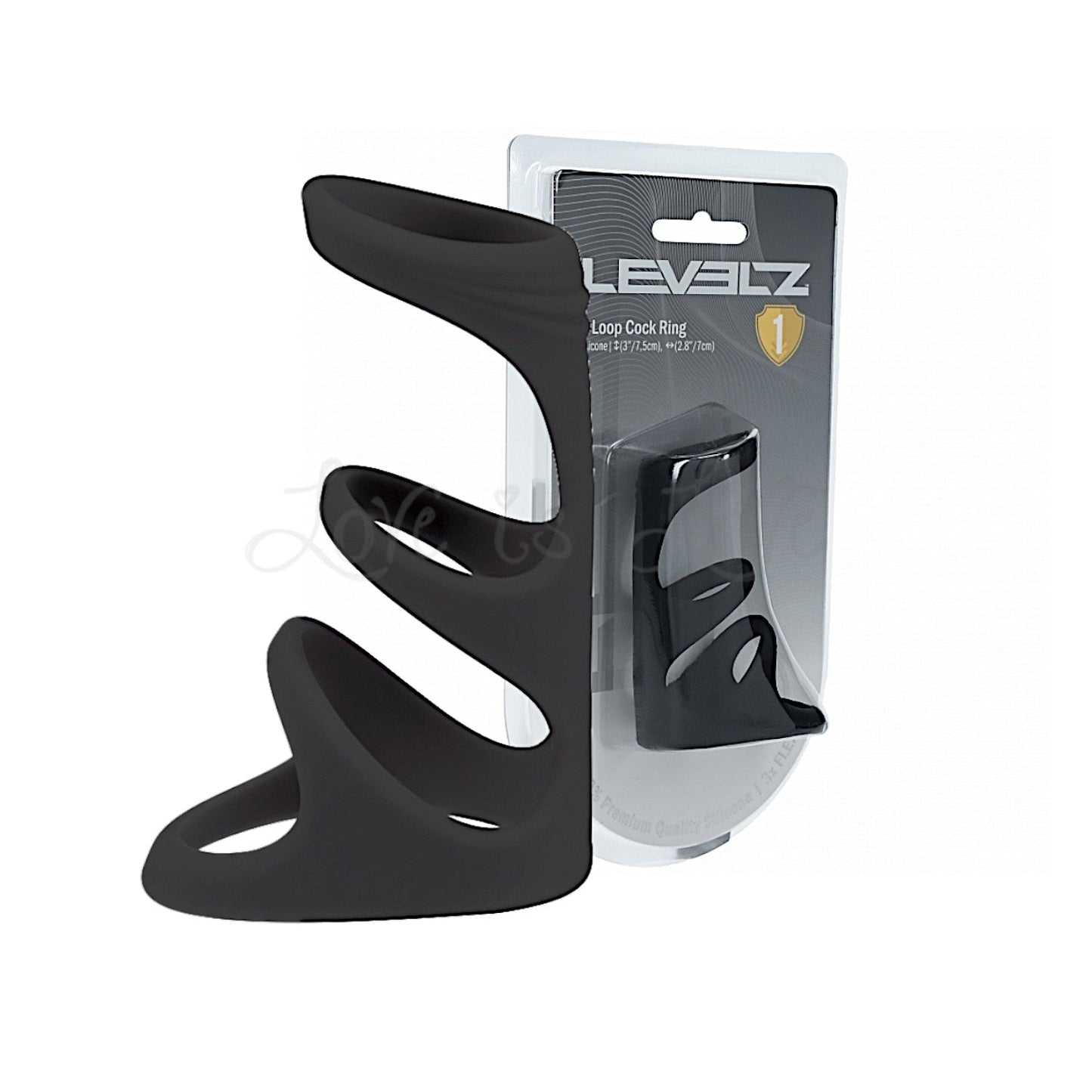 Shots LEVELZ Silicone 3 Loop Cock Ring Black