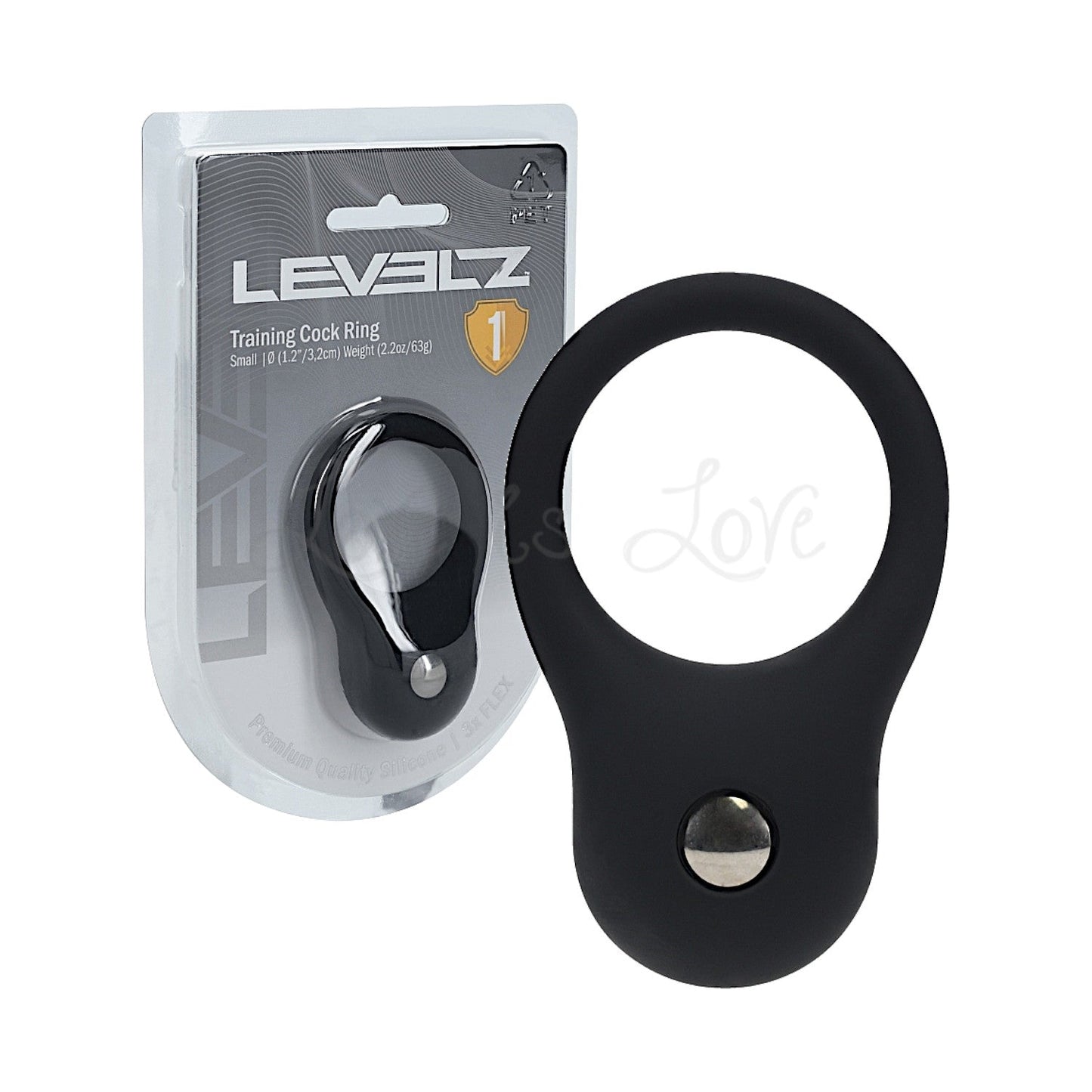 Shots LEVELZ Silicone Training Cock Ring Black Small