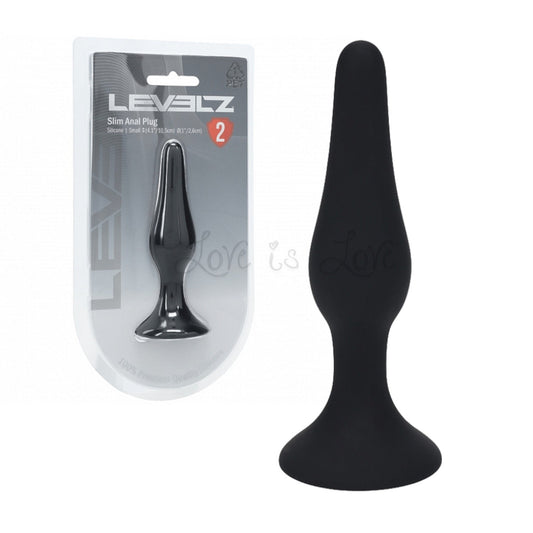 Shots LEVELZ Slim Silicone Anal Plug Black