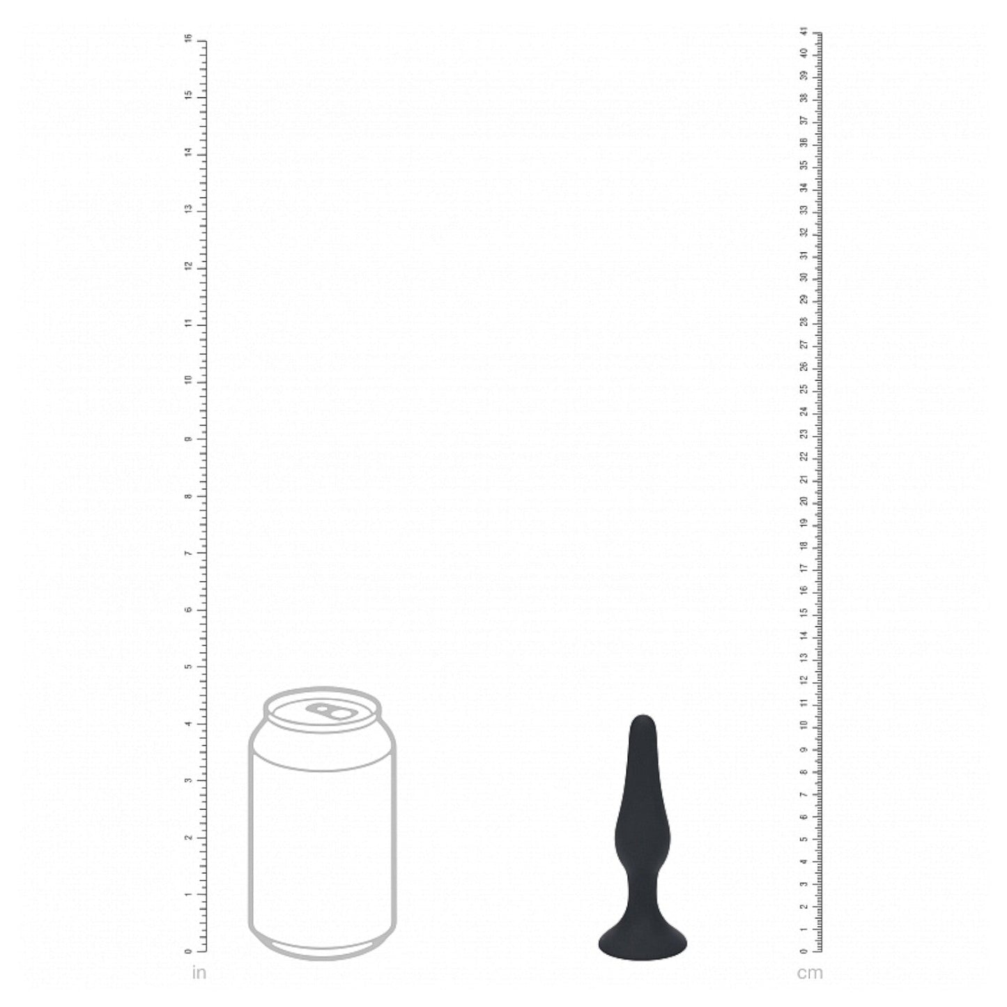Shots LEVELZ Slim Silicone Anal Plug Black