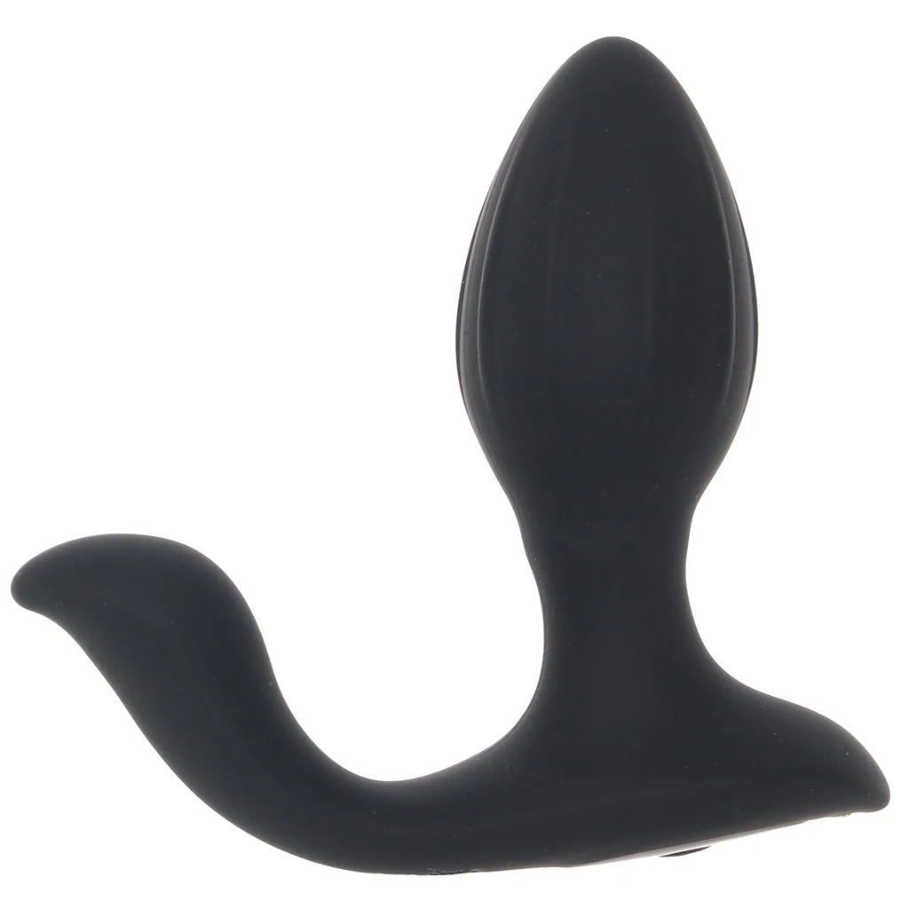 Shots LEVELZ Vibrating and Rotating Silicone Anal Plug with Ball Stimulator - Black