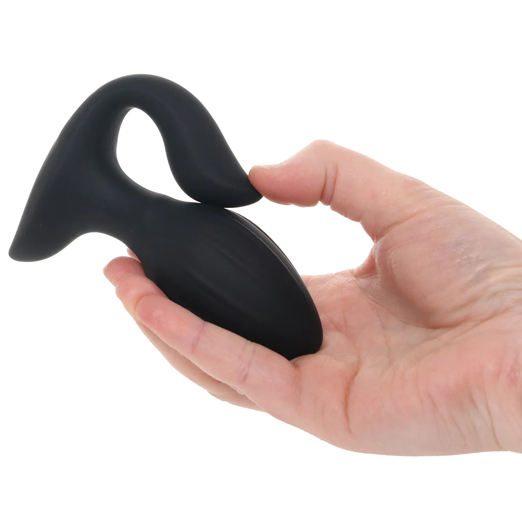 Shots LEVELZ Vibrating and Rotating Silicone Anal Plug with Ball Stimulator - Black