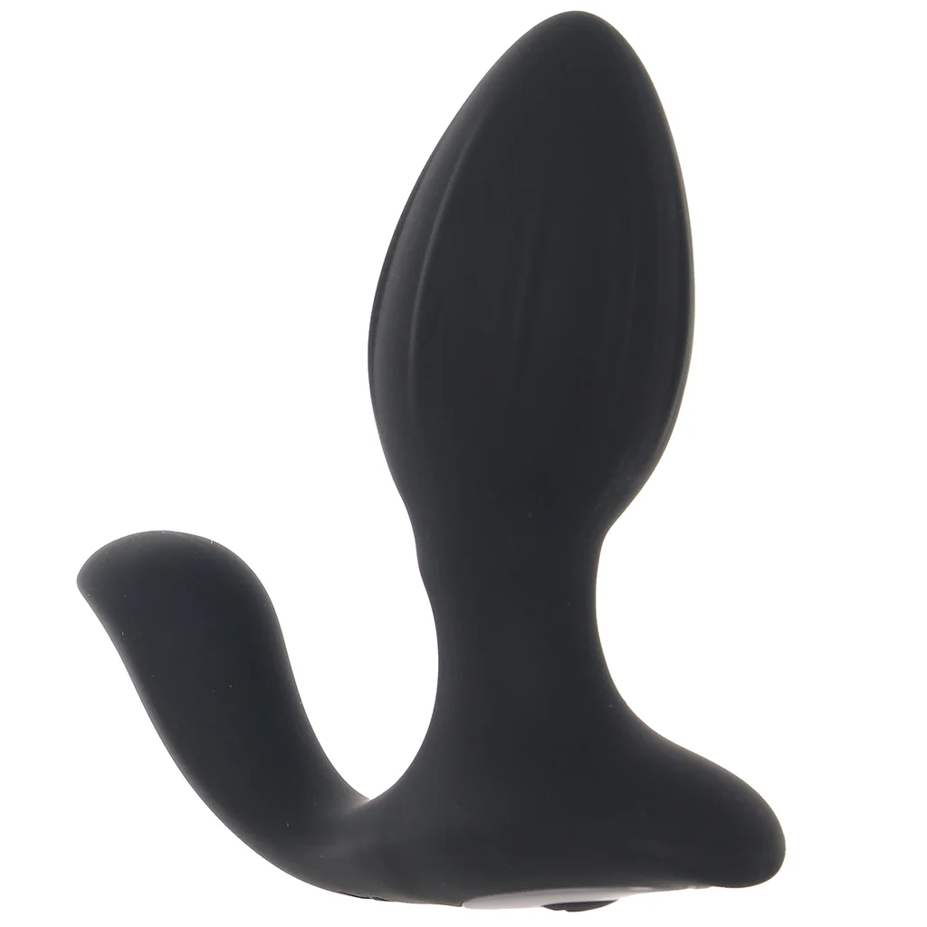 Shots LEVELZ Vibrating and Rotating Silicone Anal Plug with Ball Stimulator - Black