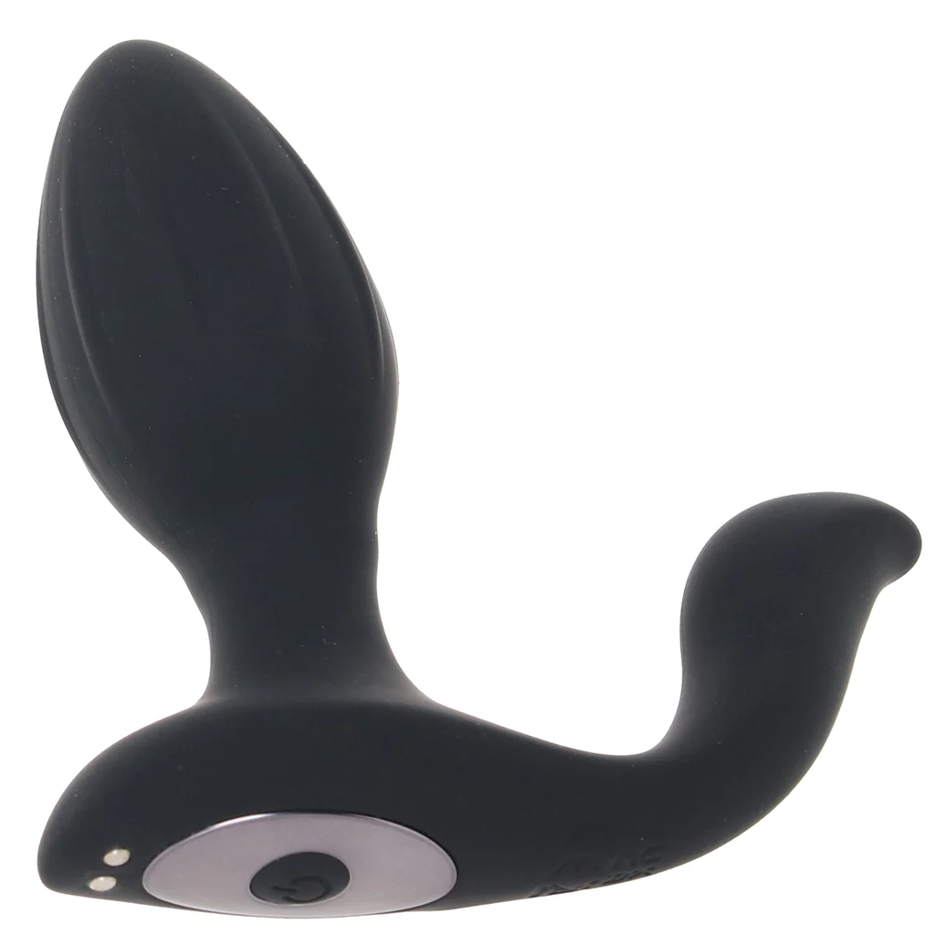 Shots LEVELZ Vibrating and Rotating Silicone Anal Plug with Ball Stimulator - Black