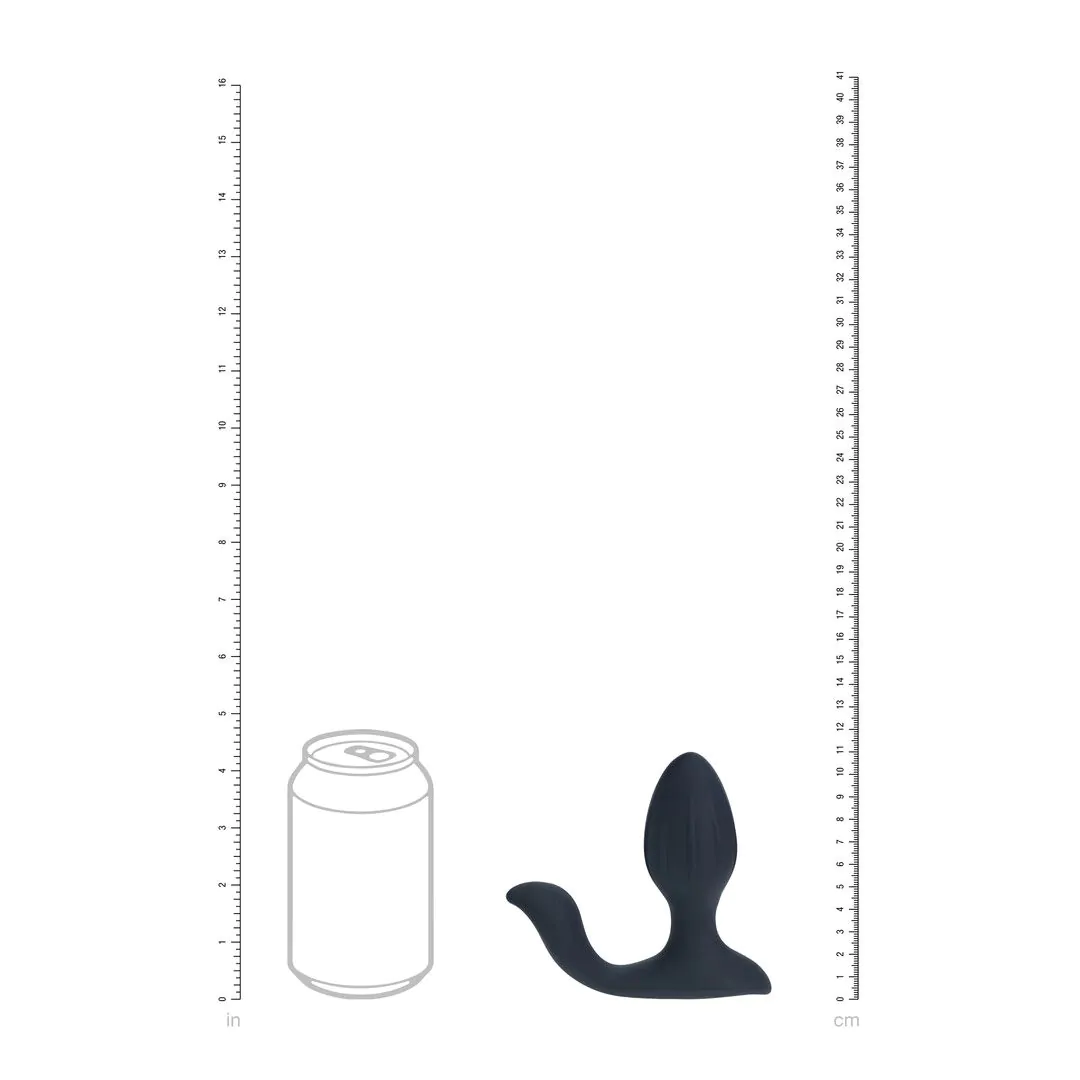 Shots LEVELZ Vibrating and Rotating Silicone Anal Plug with Ball Stimulator - Black