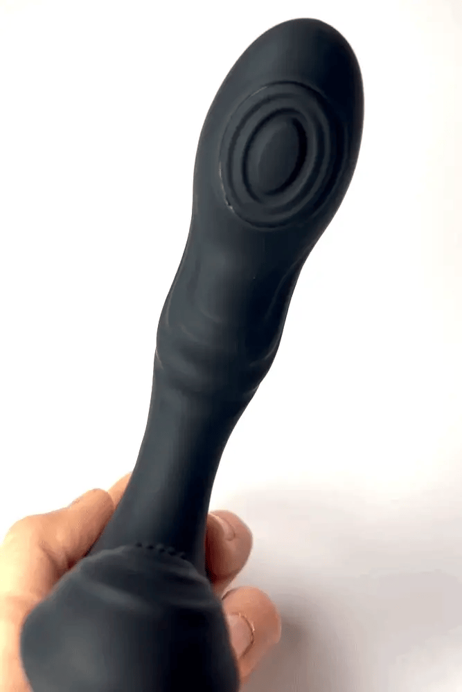 Shots LEVELZ Vibrating Tapping Silicone Prostate & Ball Stimulator - Black
