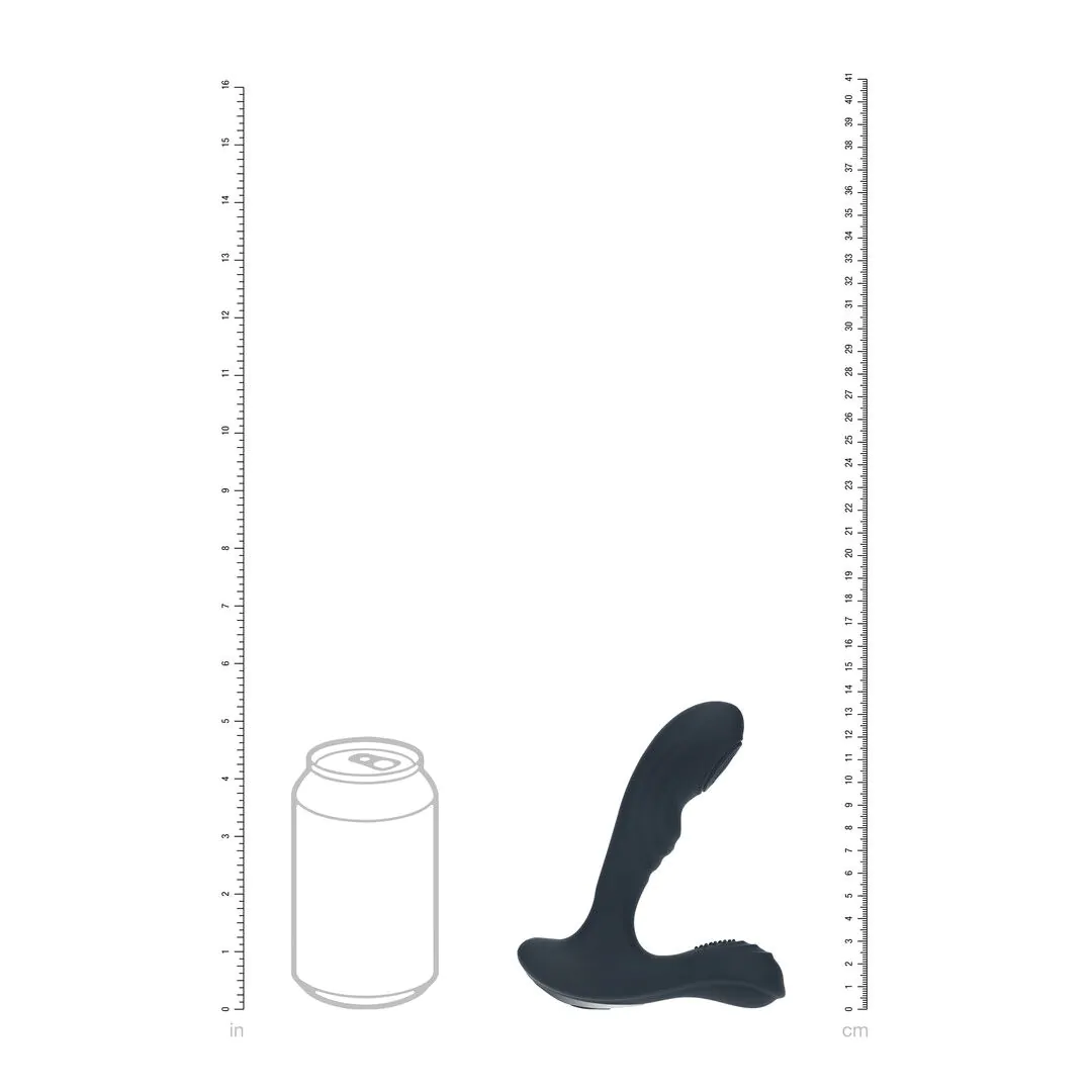 Shots LEVELZ Vibrating Tapping Silicone Prostate & Ball Stimulator - Black