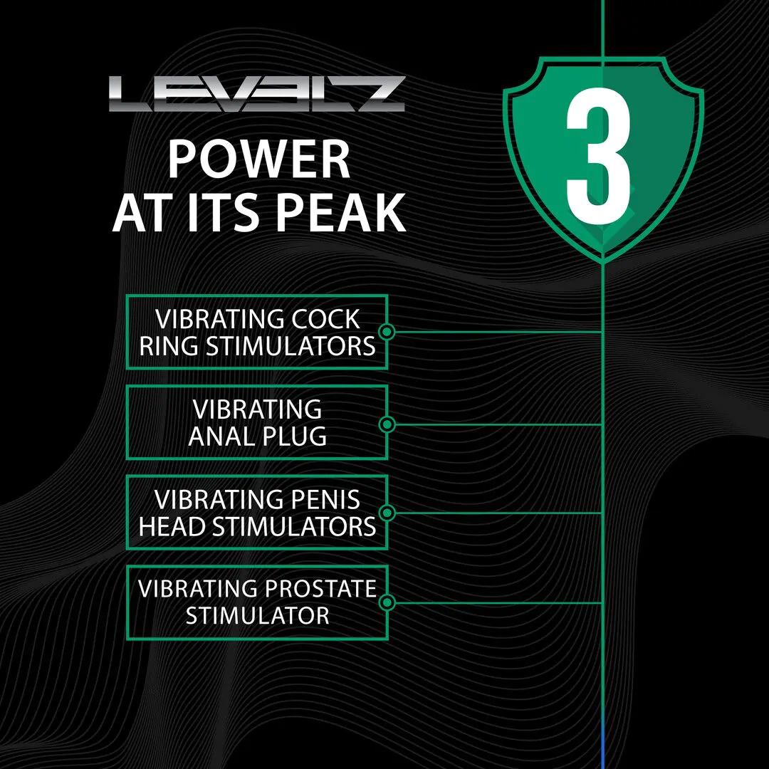 Shots LEVELZ Vibrating Tapping Silicone Prostate & Ball Stimulator - Black