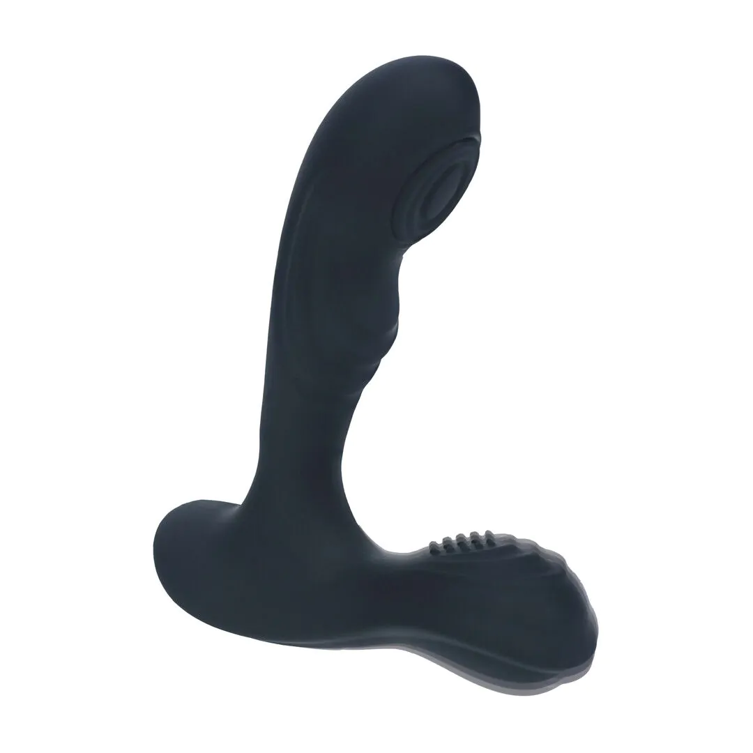 Shots LEVELZ Vibrating Tapping Silicone Prostate & Ball Stimulator - Black