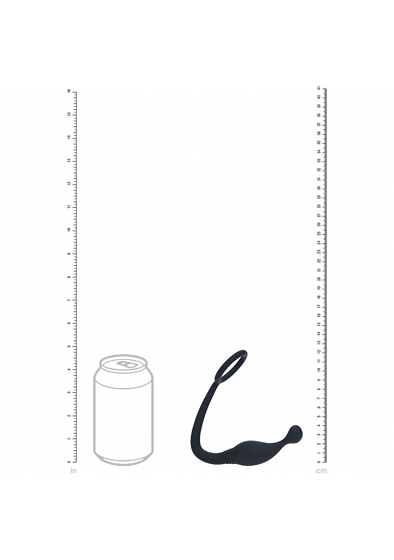 Shots Levelz Silicone Cock Ring with Prostate Stimulator Small