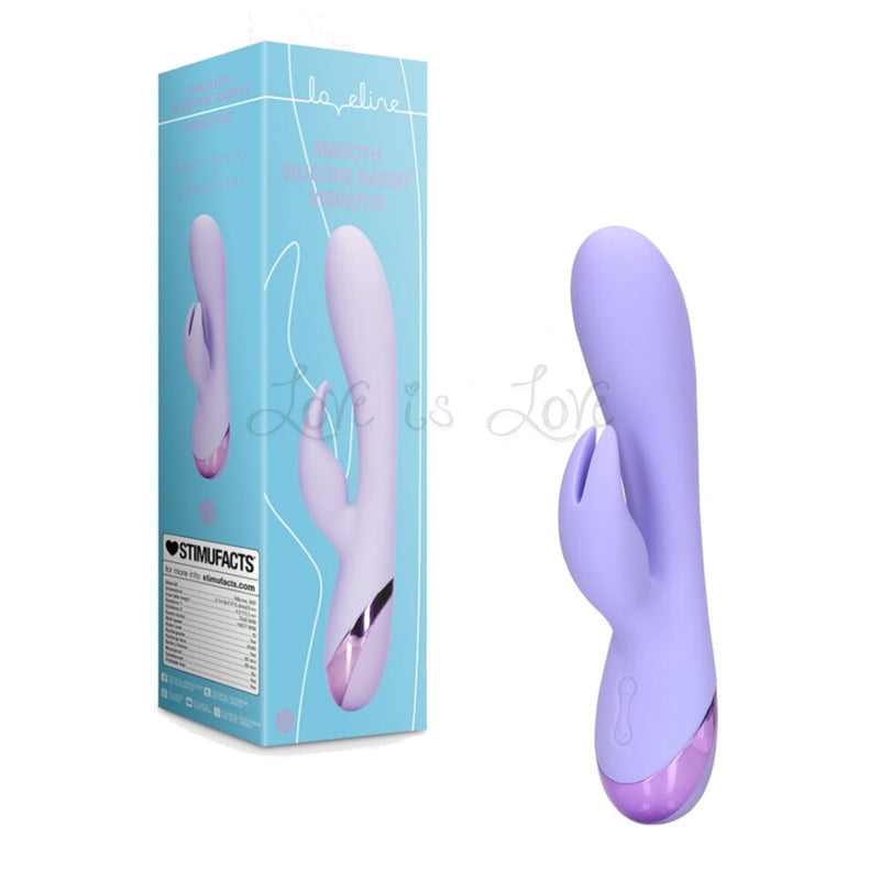 Shots LoveLine Smooth Silicone Rabbit Vibrator Lavender