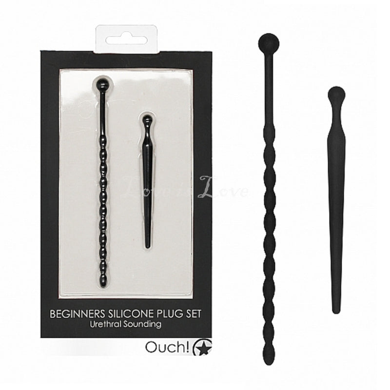 Shots Ouch Silicone Beginners Plug Set Urethral Sounding