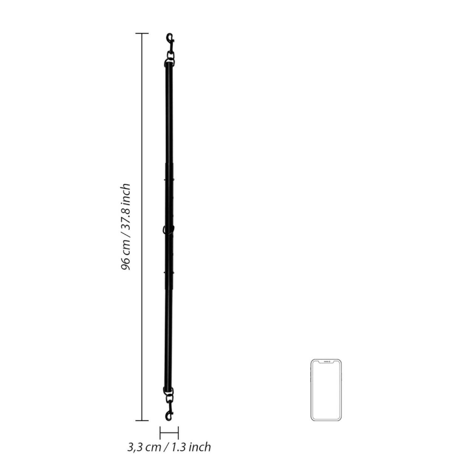 Shots Ouch! Adjustable Spreader Bar Black