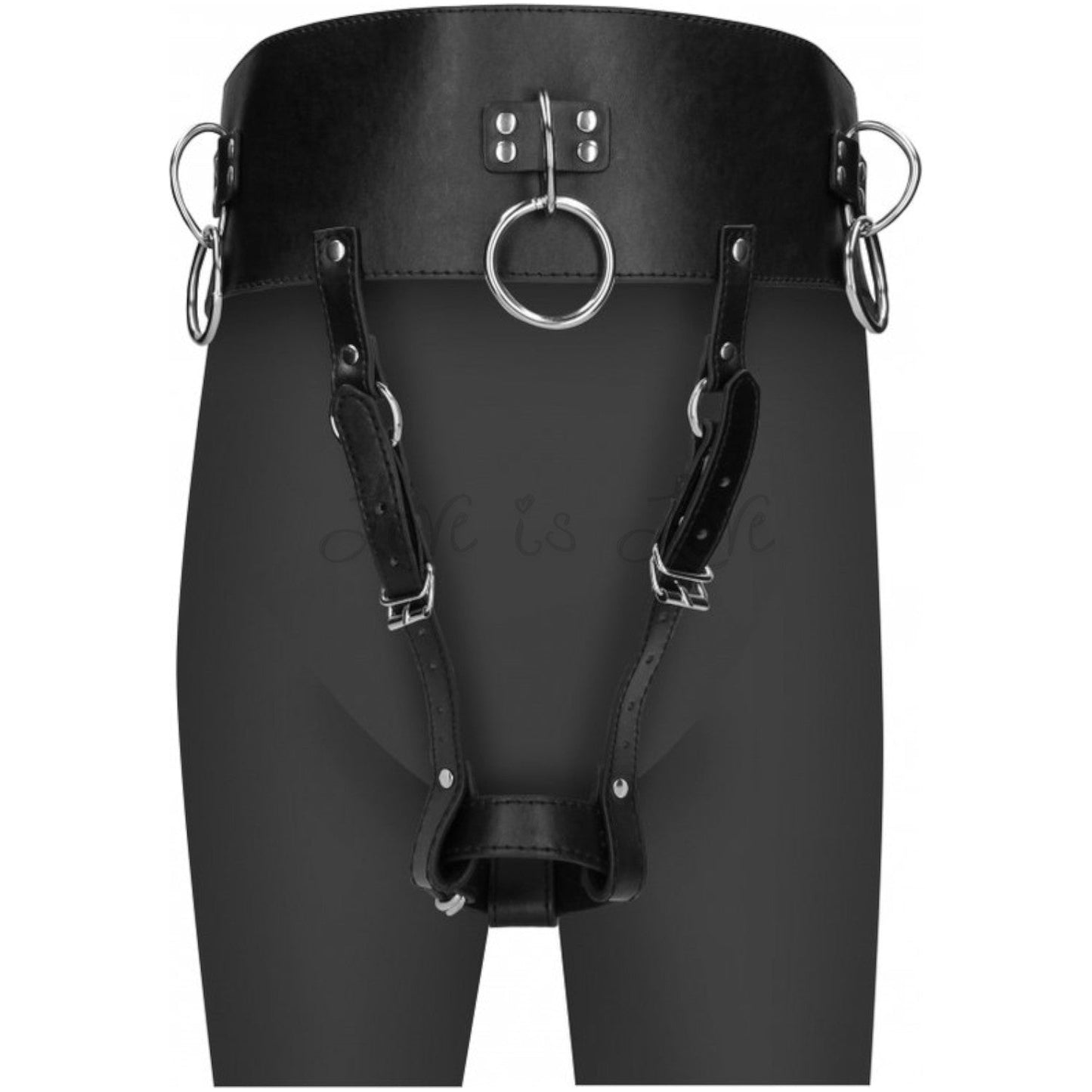 Shots Ouch! Xtreme Belt with Vibrator Holder Black OS