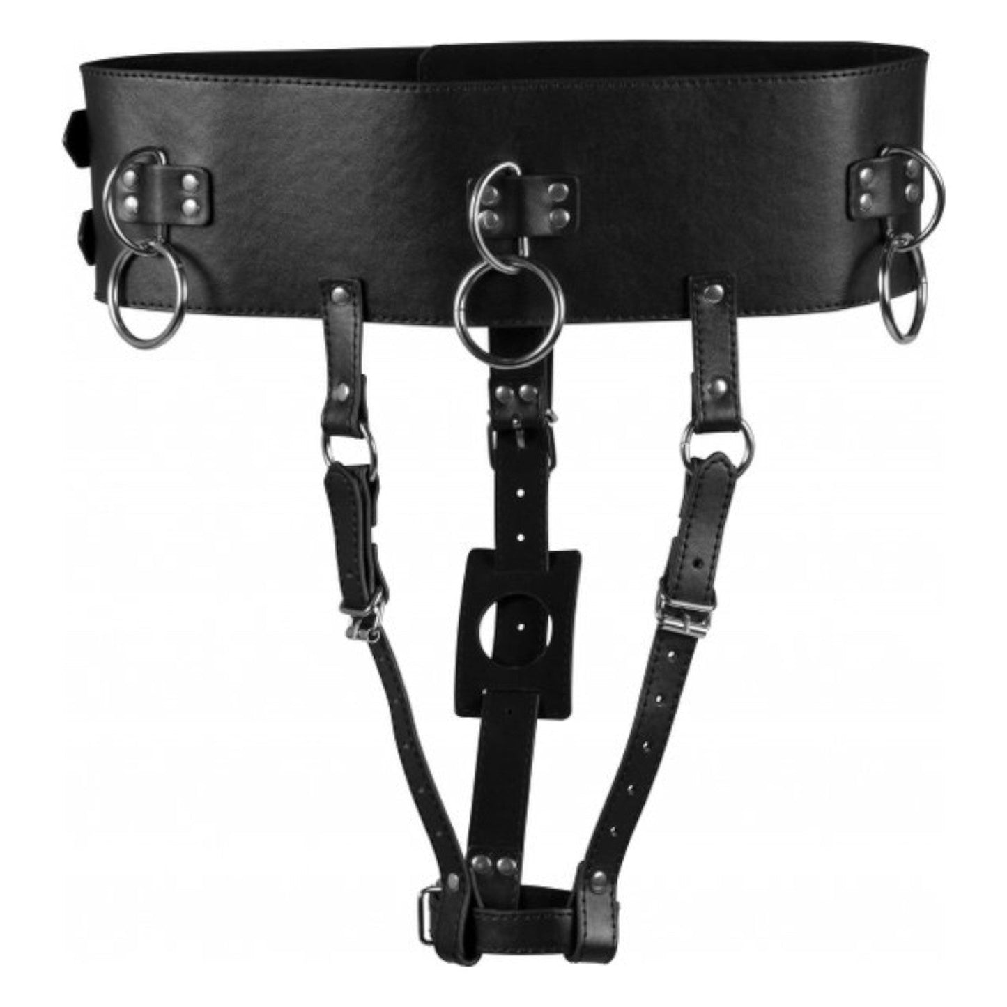 Shots Ouch! Xtreme Belt with Vibrator Holder Black OS