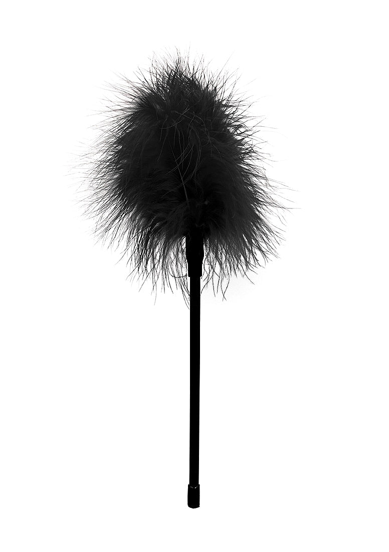 Shots Ouch! Black & White Feather Tickler Black