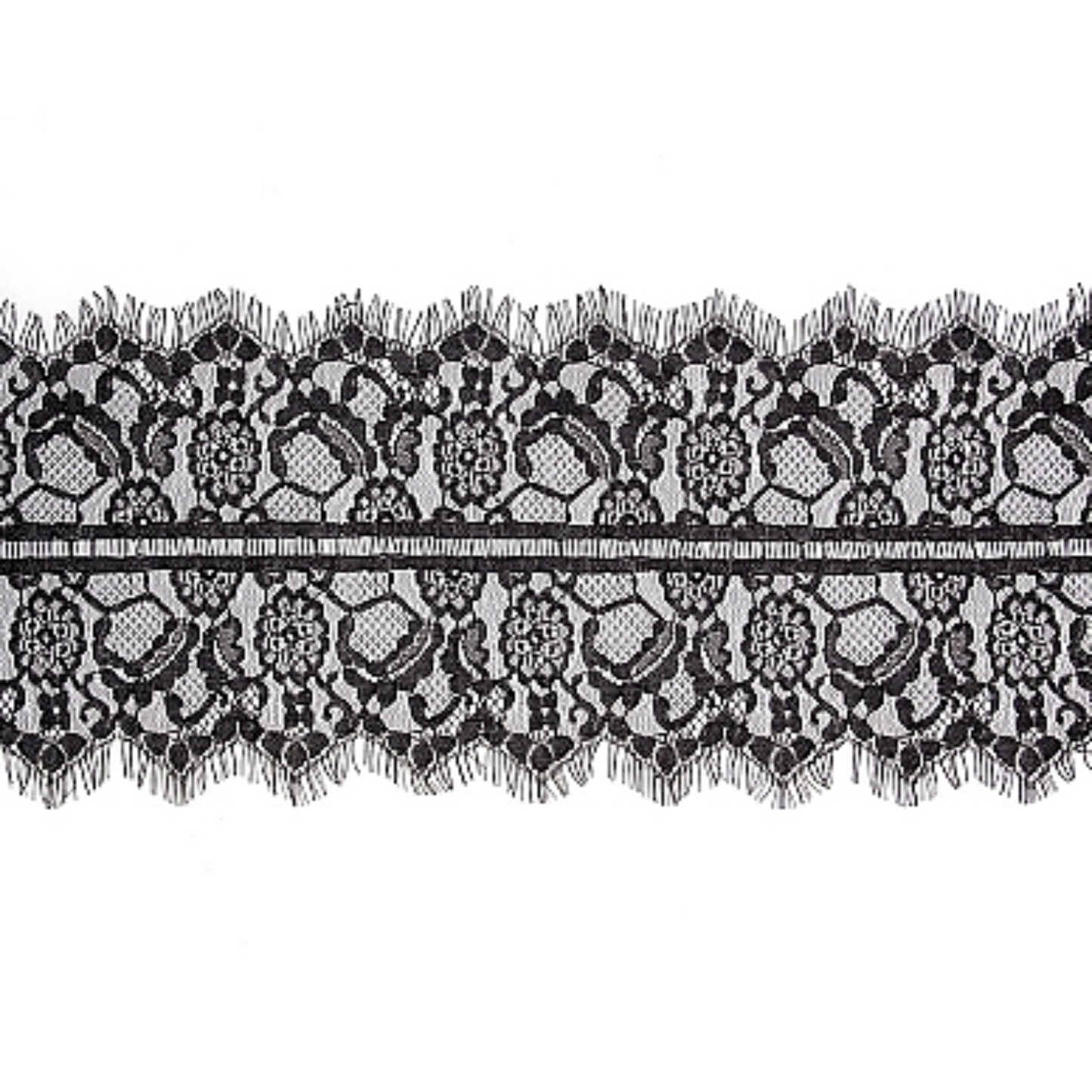Shots Ouch! Black & White Lace Mask with Elastic Strap
