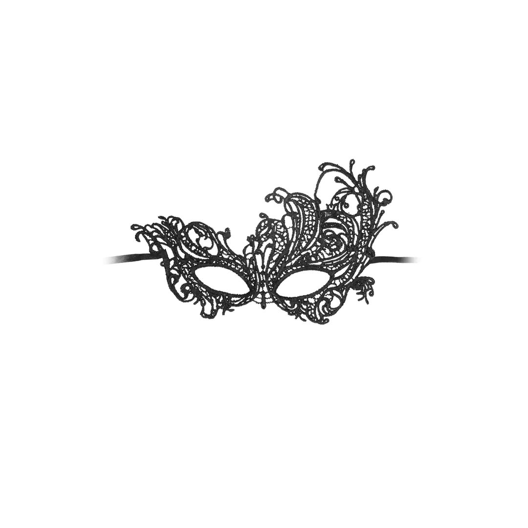 Shots Ouch! Black & White Royal Lace Eye-Mask - Black