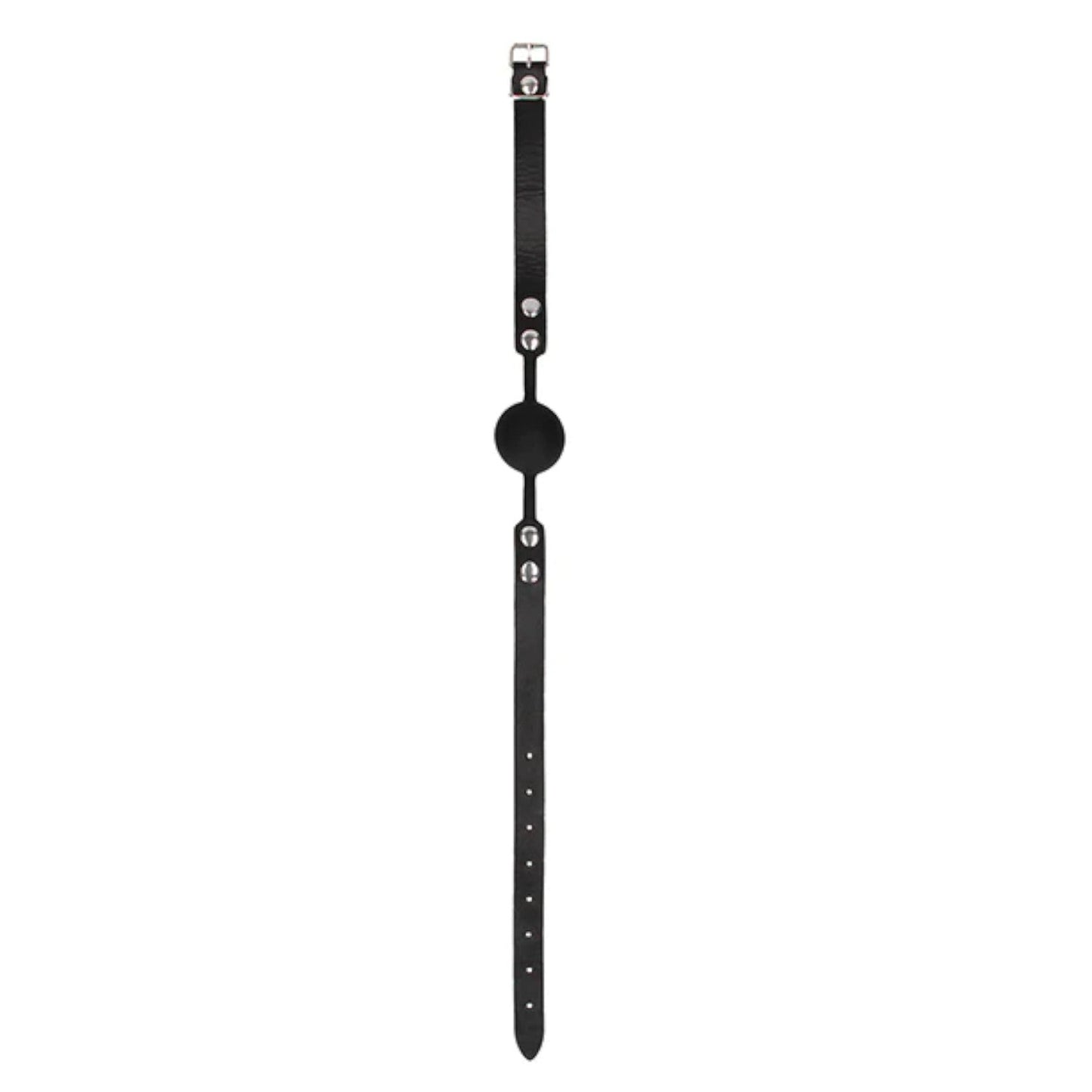 Shots Ouch! Black & White Silicone Ball Gag Black