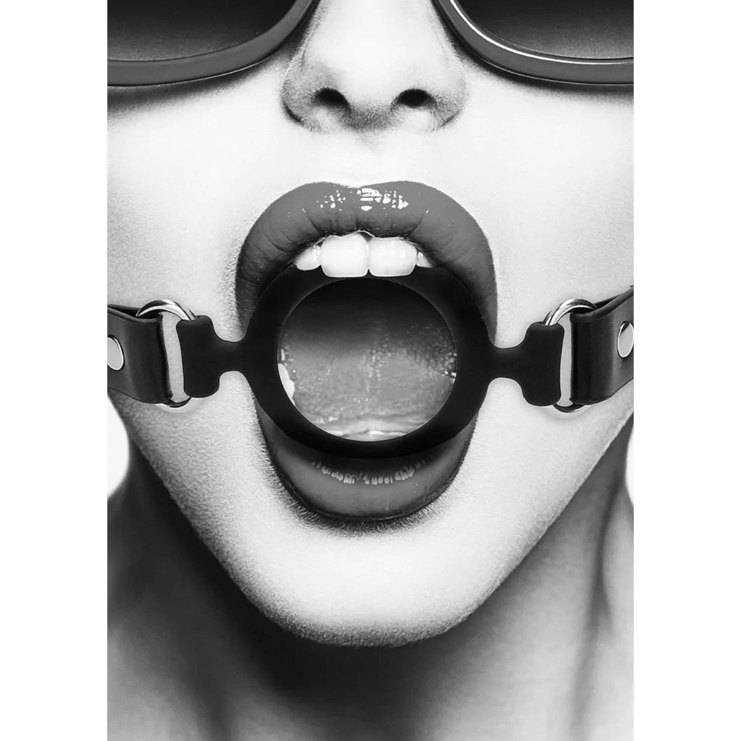 Shots Ouch! Black & White Silicone Ring Gag