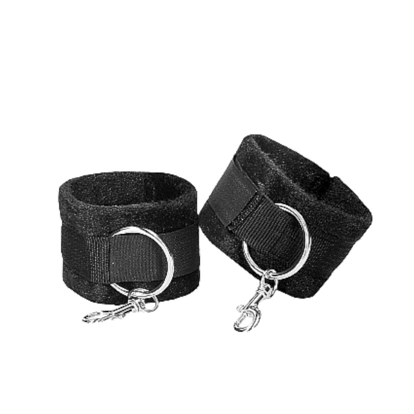 Shots Ouch! Black & White Velcro Hogtie with Hand and Ankle Cuffs