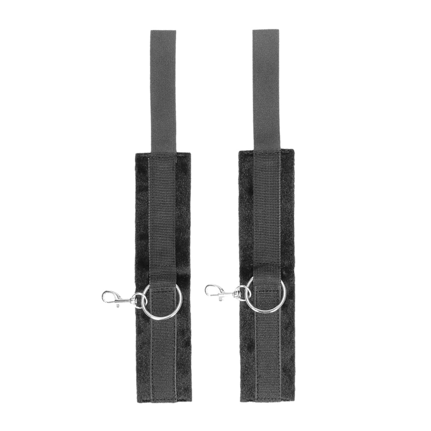 Shots Ouch! Black & White Velcro Wrist or Ankle Cuffs