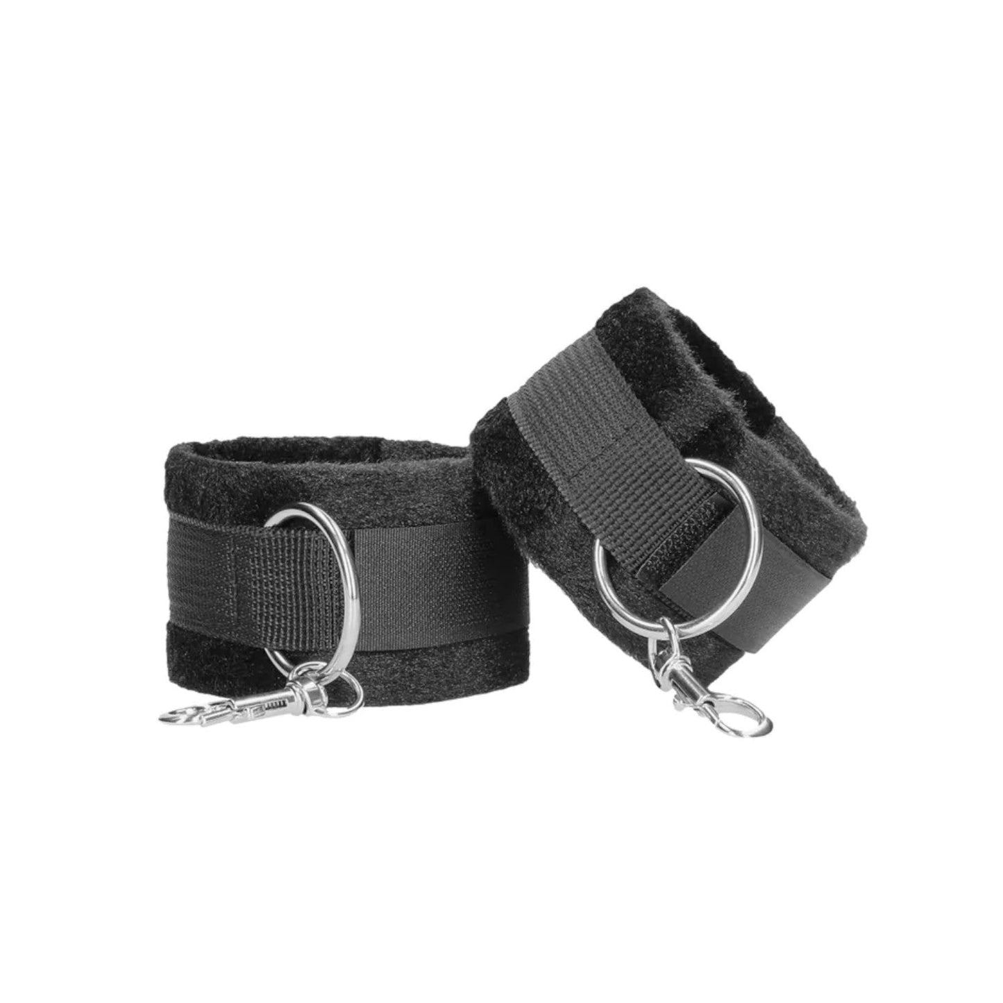 Shots Ouch! Black & White Velcro Wrist or Ankle Cuffs