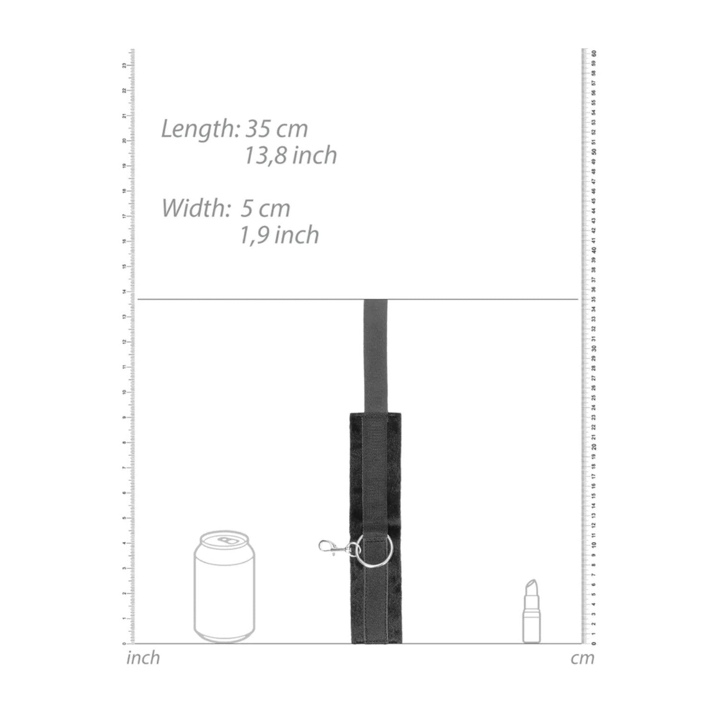 Shots Ouch! Black & White Velcro Wrist or Ankle Cuffs