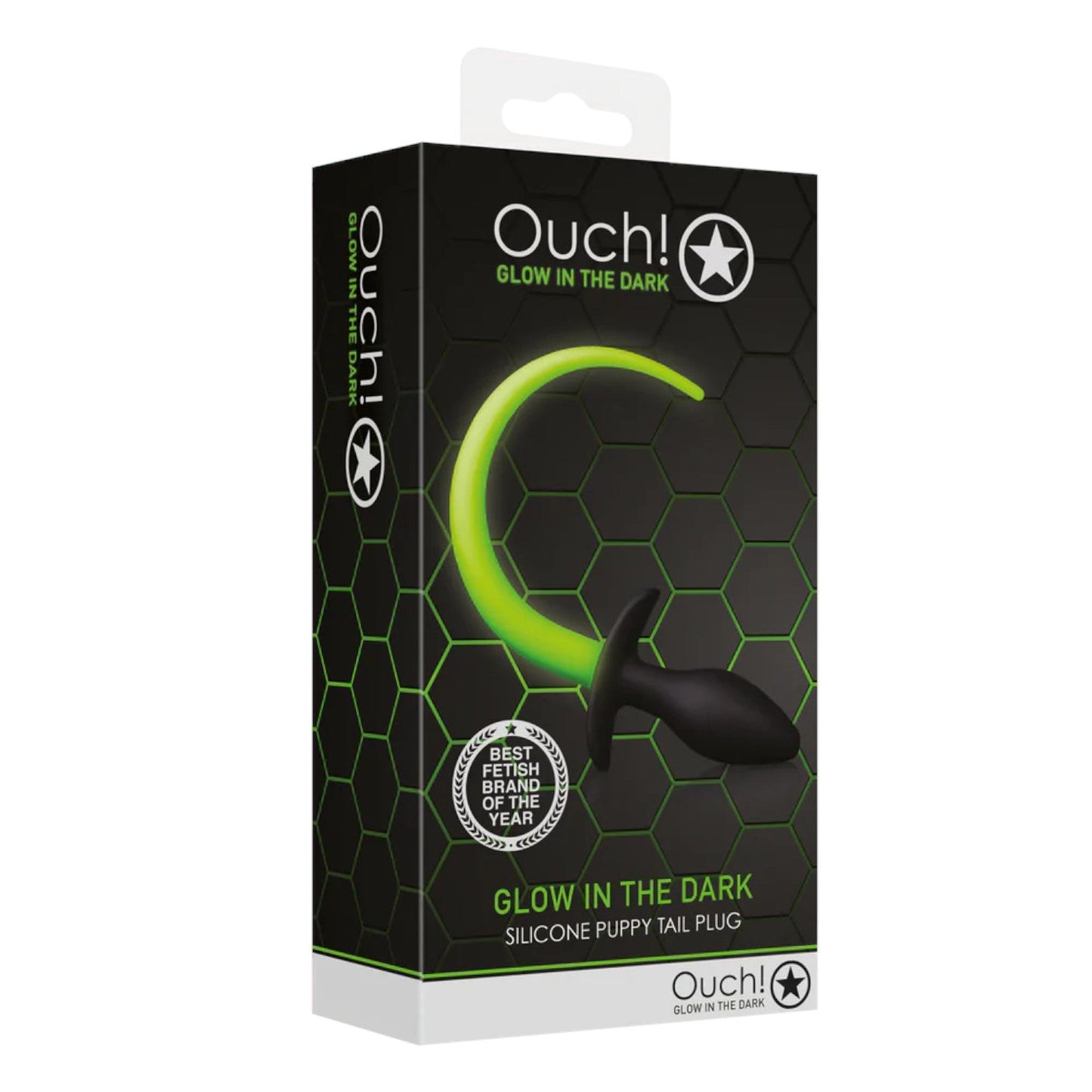 Shots Ouch! Glow in the Dark Silicone Puppy Tail Plug