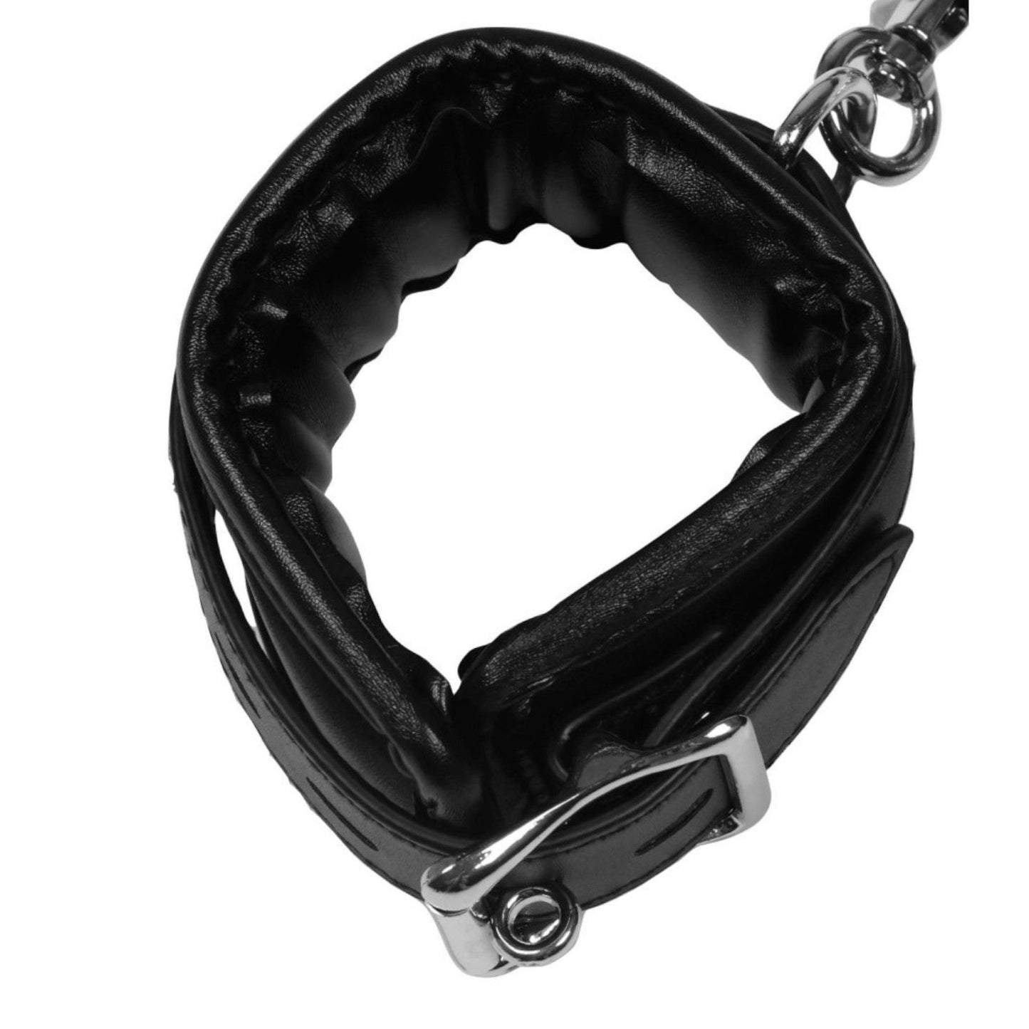 Shots Ouch! Padded Thigh Sling with Hand Cuffs Black