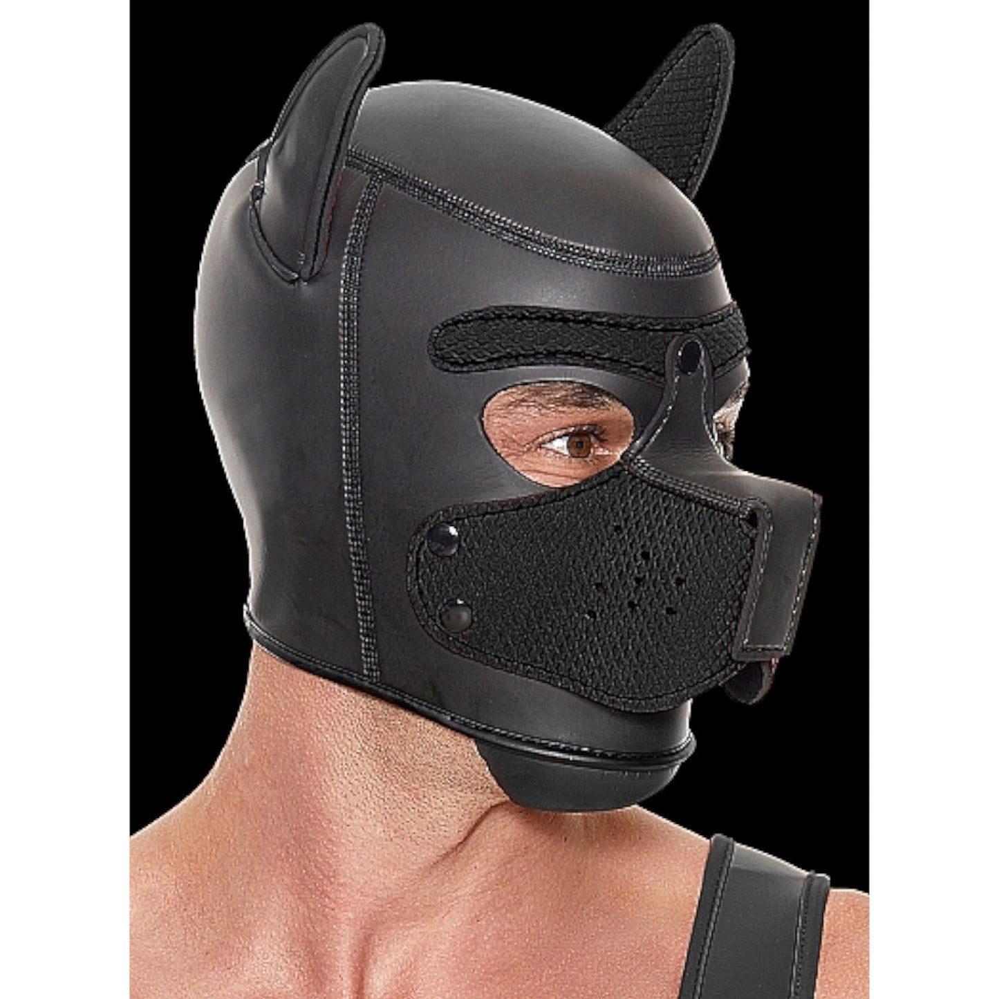 Shots Ouch! Puppy Play Hood Neoprene Black