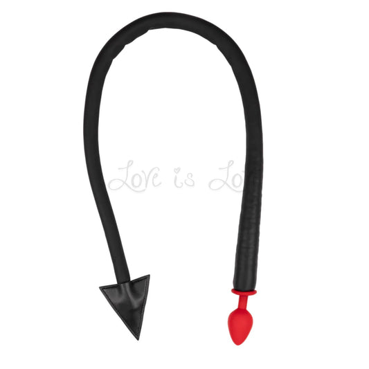 Shots Ouch! Silicone Anal Plug Devil's Tail Black/Red [Limited Time Offer]