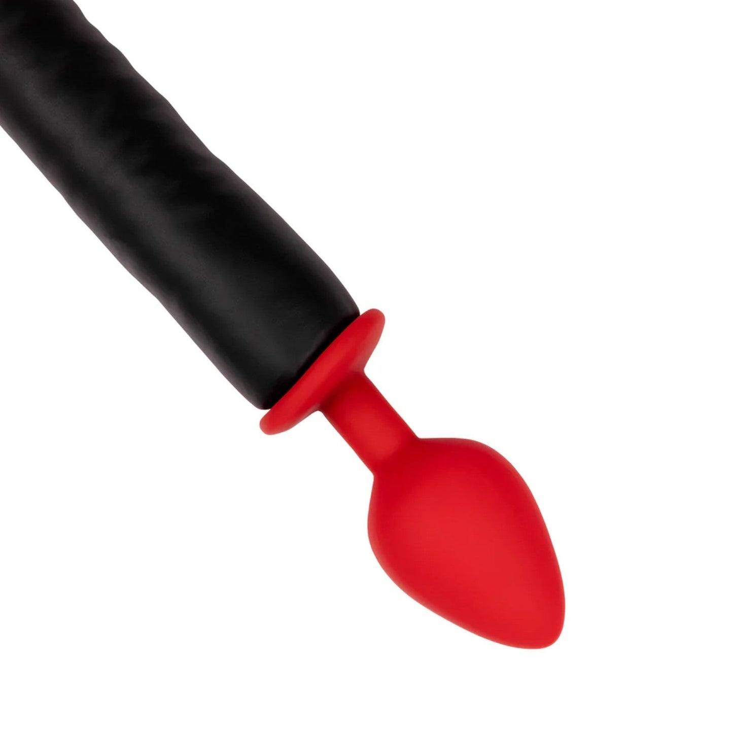 Shots Ouch! Silicone Anal Plug Devil's Tail Black/Red [Limited Time Offer]