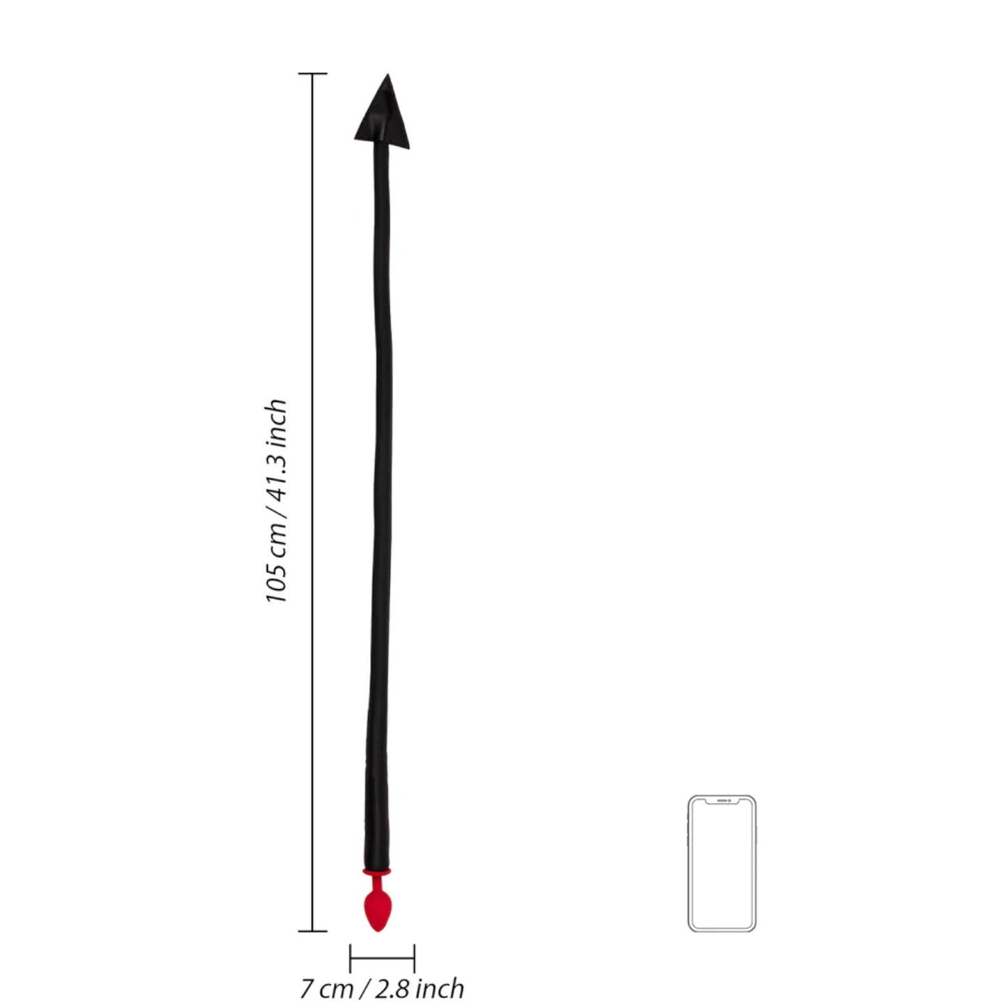 Shots Ouch! Silicone Anal Plug Devil's Tail Black/Red [Limited Time Offer]