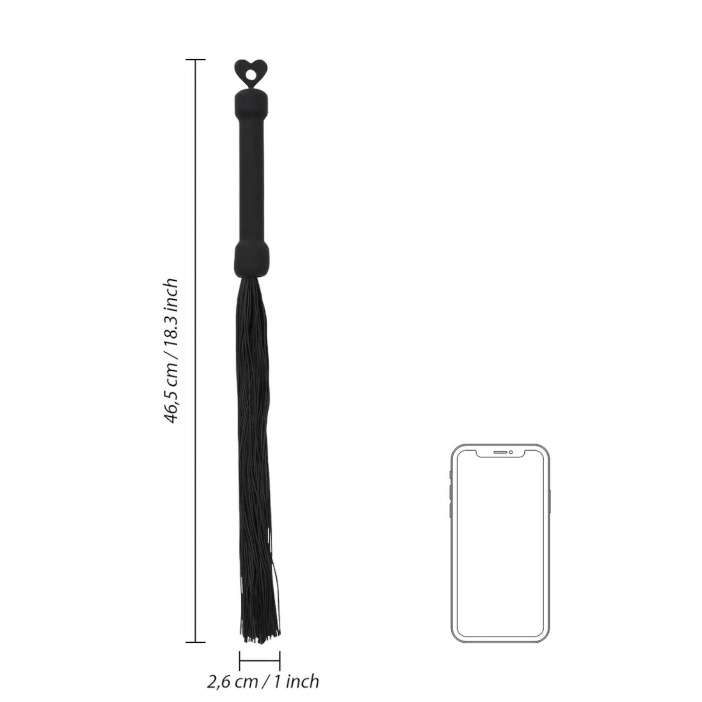 Shots Ouch! Beginners Silicone Whip Black