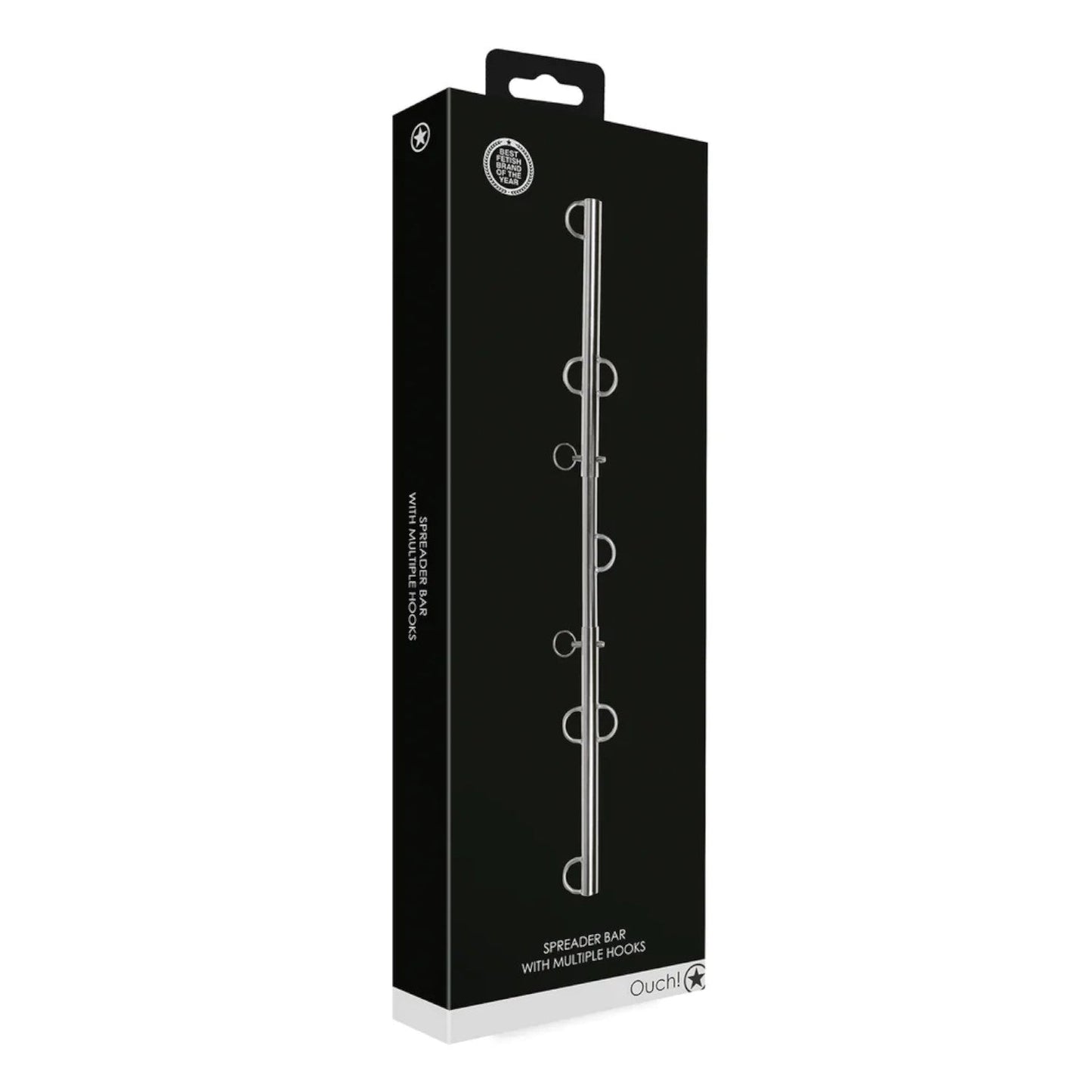 Shots Ouch! Spreader Bar with Multiple Hooks Silver