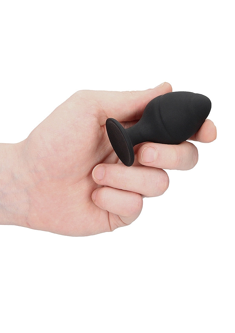 Shots Ouch! Swirled Butt Plug Set Black
