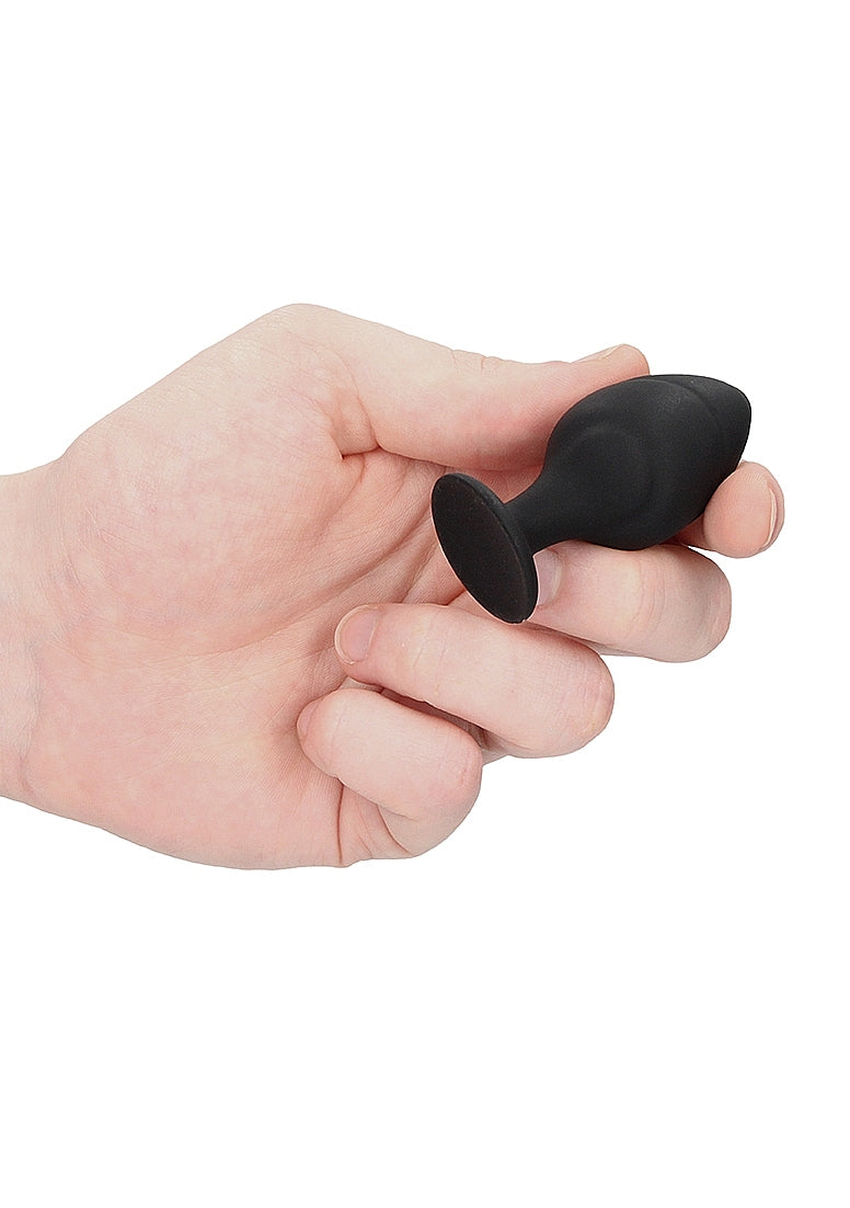 Shots Ouch! Swirled Butt Plug Set Black