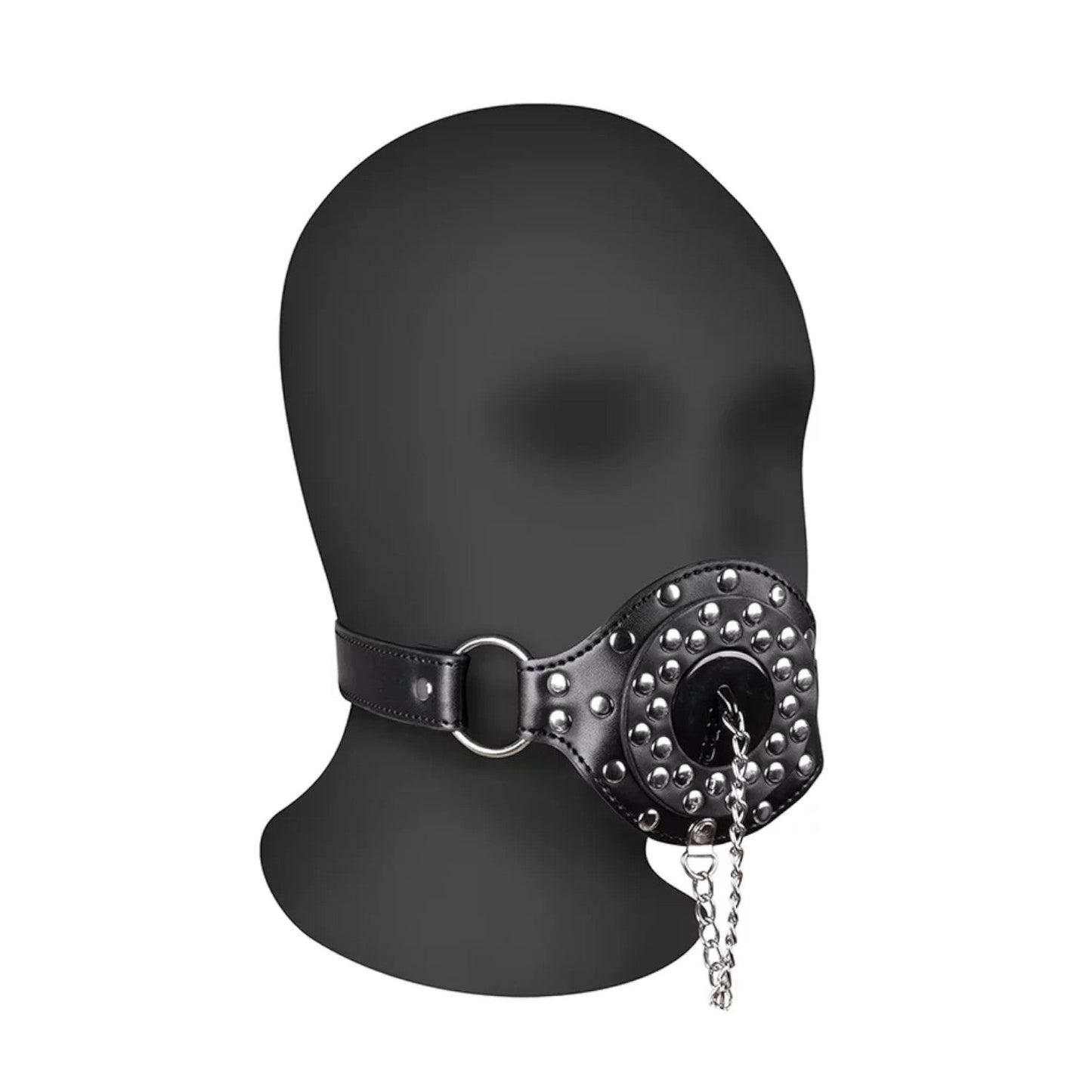 Shots Ouch! Xtreme Open Mouth Gag with Plug Stopper Black