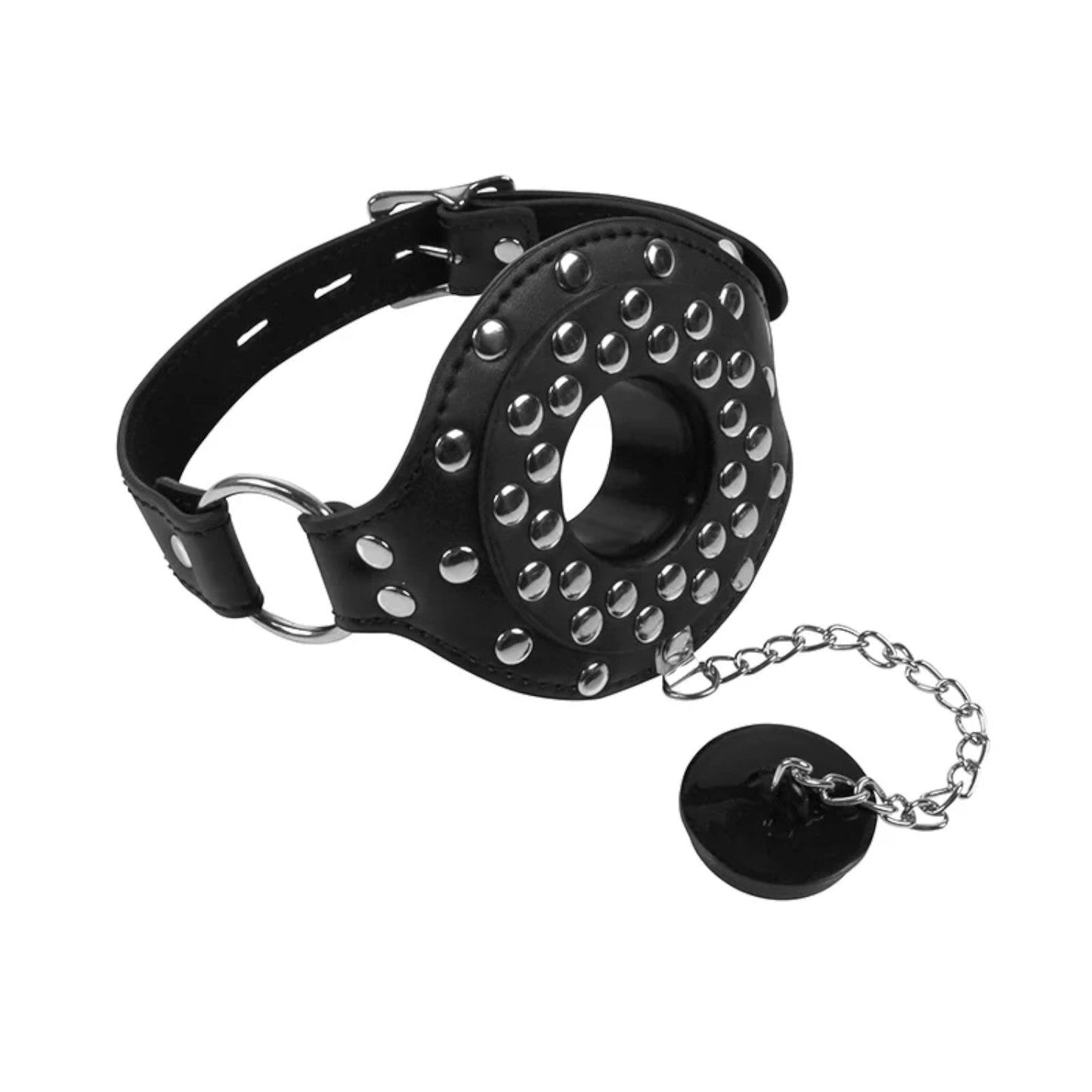 Shots Ouch! Xtreme Open Mouth Gag with Plug Stopper Black