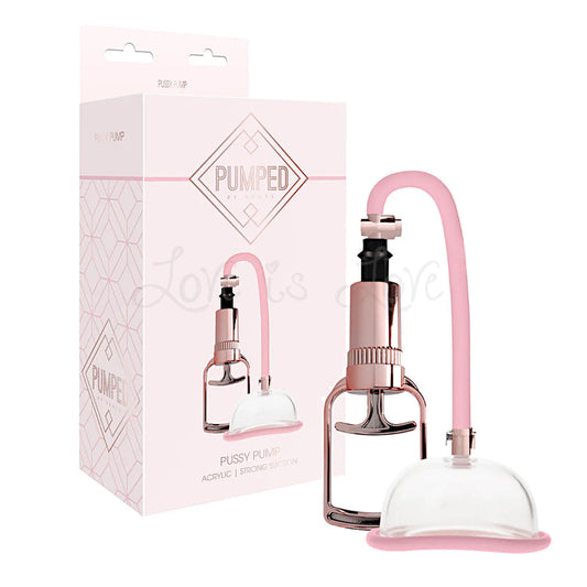 Shots Pumped Strong Suction Acrylic Pussy Pump - Pink