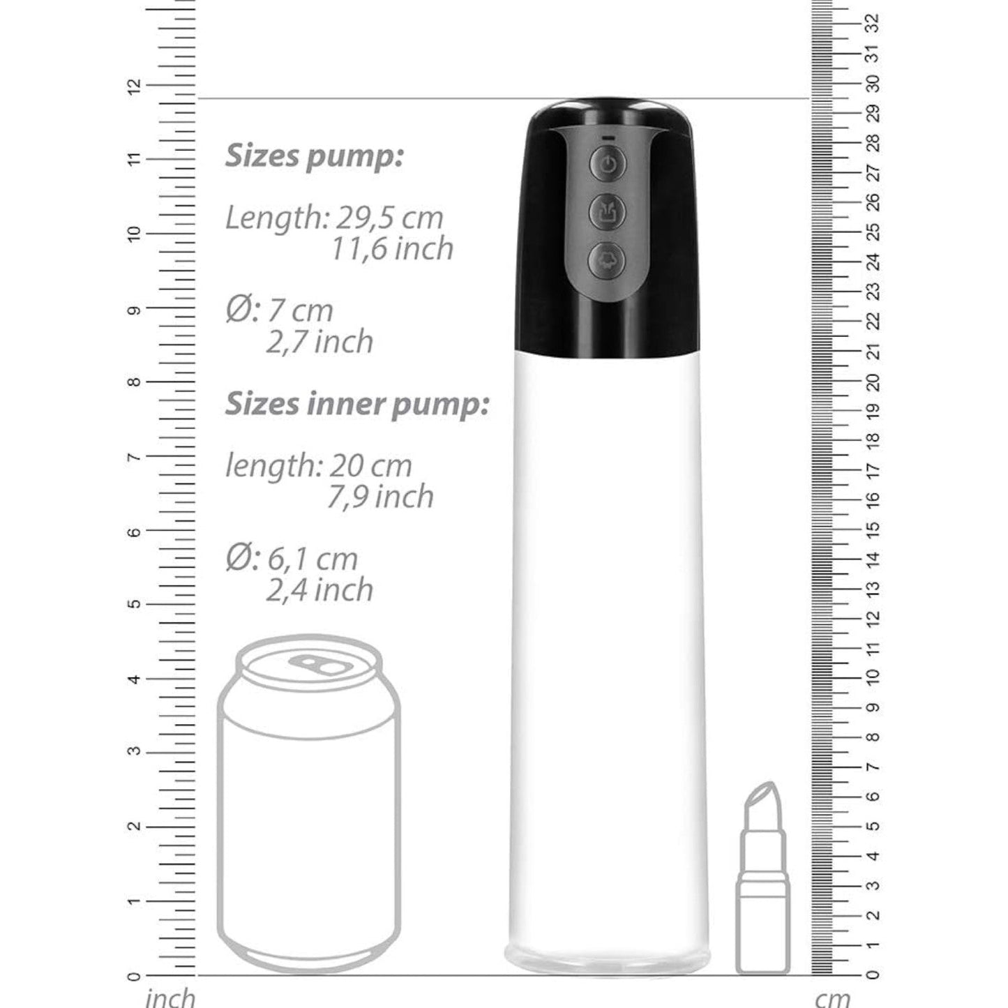 Shots Pumped Automatic Cyber Pump with Masturbation Sleeve
