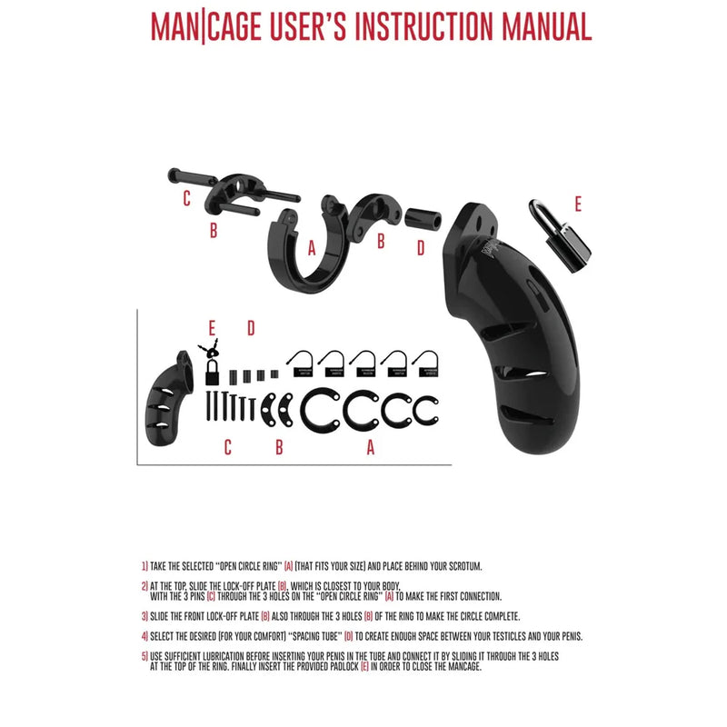 Shots Mancage Chastity Cage Model 01 (3.5 inches in length)