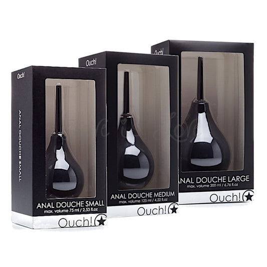 Shots Ouch! Anal Douche - Black (Small / Medium / Large)
