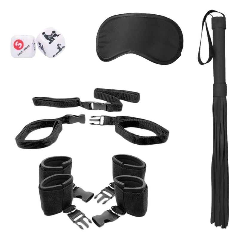 Shots Ouch!?Bed Post Bindings Restraint Kit Black