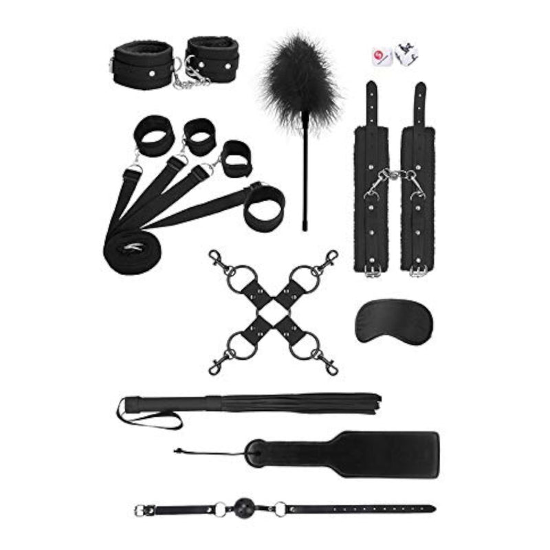 Shots Ouch! Supreme Bed Restraint Bindings Kit Black