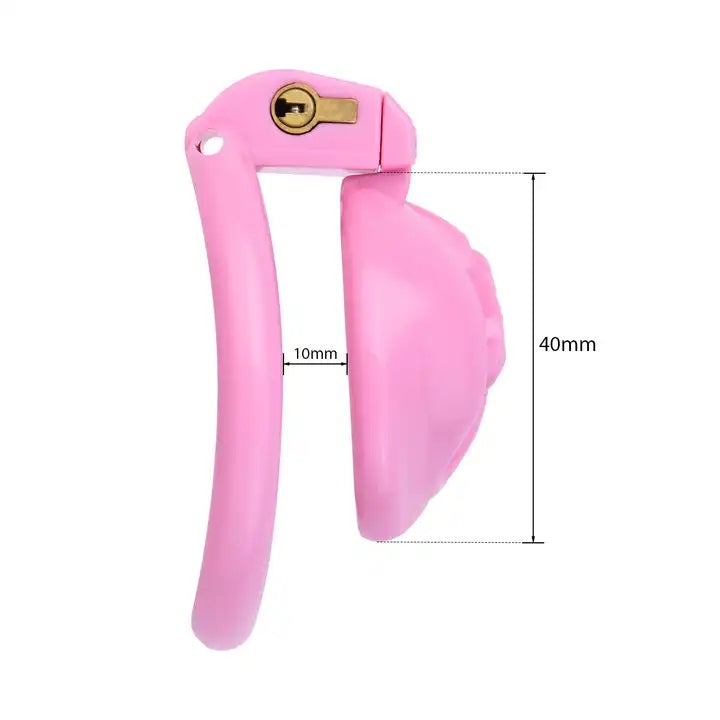 Sissy Chastity Cage Pussy Shape Design 4-Piece Ring #185 (40mm,45mm,50mm,55mm)